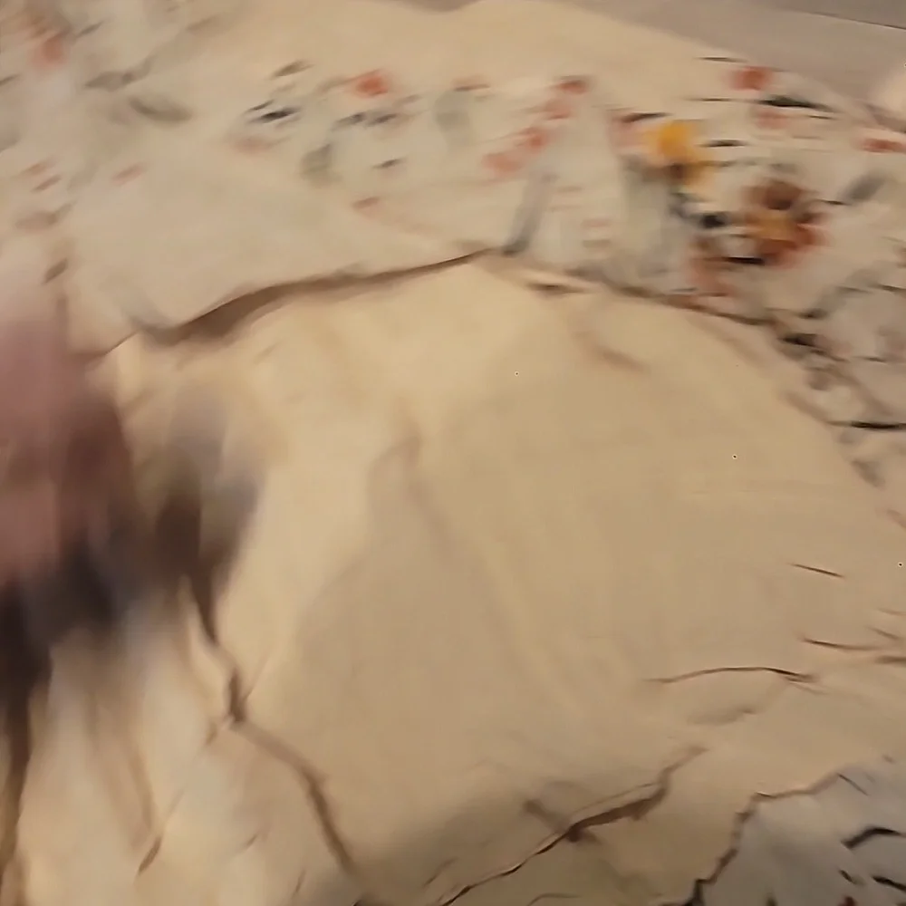 Bohemian Floral V-Neck Cream Dress - Picture 7 of 9